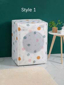 1-Piece Dust And Moisture Proof Washing Machine Cover For Household Drum Washing Machines - Multicolor - View 3