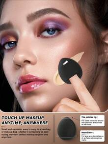 Eid Al-Fitr 26pcs/1pc Complete Makeup Brush Set, Including 20 Soft Brushes Such As Powder Brush, Blush Brush, Contour Brush, Highlighter Brush, Foundation Brush, Nose Shadow Brush, Eyeshadow Brush, Eyebrow Brush, Lip Brush, And Detail Brush + 1 Travel Waterproof Makeup Bag + 1 Sponge Puff + 2 Liquid Beauty Eggs + 2 Finger Puffs, Suitable For Beginners, Professional Makeup Artists, And Novice Beauty Practice Scenarios - Black - View 6