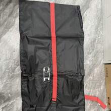 1个带红色编织手柄的轮胎罩，防刮防尘，适用于多种车辆备胎