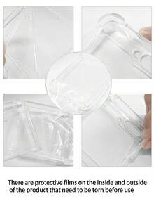 1个简约时尚透明水晶翻盖保护壳，兼容三星Galaxy Z Flip 7/6/5/4/3，防震保护，透明防黄变手机壳 - 無色 - 查看 6