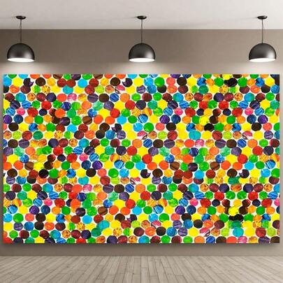 1pc Cute Hungry Caterpillar Cartoon Polka Dot Theme Photography Backdrop, Suitable For Boys, Girls, Newborn Parties, Birthday Parties Decoration Props, Indoor/Outdoor Use. Multi-Size, Multi-Purpose Party Background Cloth, Suitable For All Genders - All Season Decor, Photography Studio Decor, Garden Decor, Party Decor And Phone Booth Decor, Photography Props, Baby Shower Decor, Suitable For Parties, Yards, Home Decor, Weddings, Valentine's Day, Theme Decor.