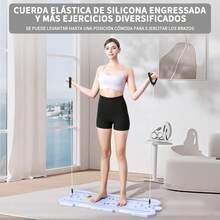 Ruedas Tabla Multifuncional para Abdominales, Tabla Abdominal Multifuncional 5 en 1, Deslizante, Plegable y con Rebote Automático - Maquina de Pilates para Casa