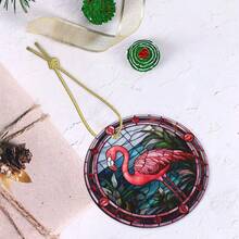 Pink Bird Ceramic Christmas Hanging Ornament For Xmas Tree Wedding Holiday Party Home Decor - 粉紅火烈鳥 - 查看 4