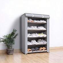 5/6/8/10 Tier Shoe Rack With Dust Cover, Non-Woven Fabric, Space Saving, High Capacity, Easy Assembly, Portable Shoe Cabinet, Suitable For Entryway, Storage Shelf, Home & Dorm Organization, Shoe Storage, Shoe Organizer, Bookshelf, Minimalist Style, Spring Break, Opulence Boho Style, High-End Style, Mother's Day, Saudi National Day - Multicolor - View 6