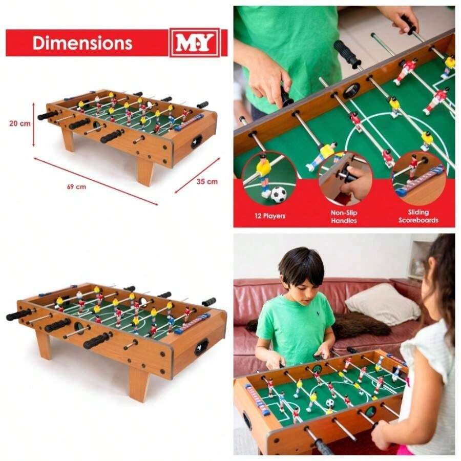 27 Inch Deluxe Table Top Game 69cmx 37cm Nine - A - Side Foosball Table Game And Adults - L - View 1