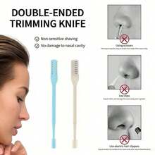 2pcs Double-Sided Knife Nose Hair Trimmer With Storage Box, Portable Manual Nose Hair Removal Razor Kit For Men & Women, Washable 360-Degree Rotating Nose Hair Groomer - Nose Care Tools, Hair Products And Accessories For Barber Salon Beauty Travel Essentials - 彩色 - 查看 11