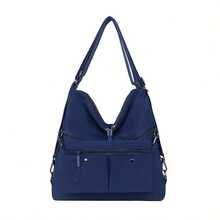 2025 New Multifunctional Women's Tote Bag, Large Capacity Casual Versatile Lightweight Shoulder Bag, Adjustable Strap For 4 Carrying Modes (Backpack, Shoulder, Crossbody, Handheld), Detachable Inner Pouch - Multicolor - View 7