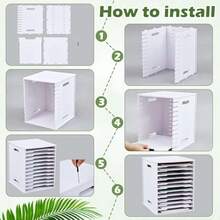 Juexica Organizador de Papel para Álbum de Recortes de 12 Niveles de 8.5" x 11", Organizador de Archivos de Cartulina Blanca con Estantes Ajustables, Bandejas de Papel Apilables, Estante de - Blanco - Ver 4