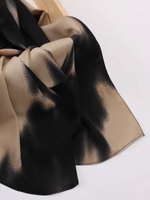 1件女士缎面数码印花扎染不对称穆斯林头巾 - 彩色 - 查看 2