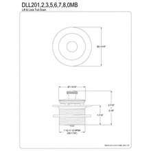 CYPNKingston Brass DLL205 - Drenaje de tina hecho para combinar con elevación y bloqueo bronce aceitadoFashion - 226941999 - Ver 3