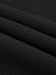 Áo khoác cardigan nữ cổ bẻ có khóa kéo, áo khoác dệt kim dáng rộng kiểu Hàn Quốc mùa thu mới, màu đen. - màu đen - Xem 4