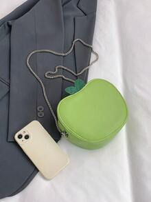 New Minimalist Fashion Versatile Fruit Chain Crossbody Bag For Women - Green - View 5