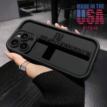 Compatible With IPhone 17 16 15 Pro Max Plus 16E 14 13 12 11 X XR  Letter Cross Advanced Fashion Gift Rugged Durable Shockproof Anti-Scratch Soft Silicone Case - Brown - View 7