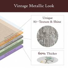 Very Berry Sticker White Gold Peel And Stick Wallpaper (15.7\ X 78\, 1 Pack) Contact Paper Peel And Stick, Decorative Gold Wallpaper For Cabinets, Drawers, Furniture & Walls - 白金 - 查看 5