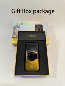 Kemei 新款电动理发器和剃须刀套装，男士新年礼物，时尚电动剃须刀，0mm间隙修容刀，男士胡须鬓角修剪器，男友生日礼物，KM-1866，KM-T389往复式剃须刀