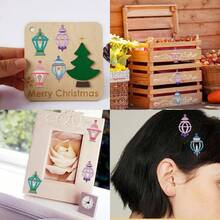 25/100 piezas Siluetas de linterna de Ramadán de madera - Colgantes de madera sin teñir para manualidades DIY, arte islámico, decoración del hogar - Adornos de madera fabricados para celebraciones de Eid Al-Fitr - Multicolor - Ver 9