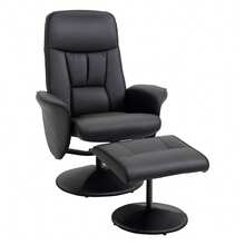 HOMCOM Cadeiras de sala de estar - Preto - Ver 6