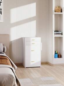 Living And Home White Dressing Table Set With HD Mirror Cushioned Stool With Wheels Multiple Extra Storage Drawers Compartments Nordic Modern Style Home Use For Bedroom Dressing Room - White - View 2
