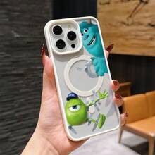 This Disney Monsters University Cartoon Character Phone Case, Featuring Sulley And Mike Wazowski, Boasts A Cute And Playful Design, A Simple And Stylish Appearance, And A Smooth And Comfortable Feel. It Features A Magnetic Back, Camera Protection, A Transparent And Fashionable Back Panel, And Reinforced Corners For Effective Drop Protection, Making It An Ideal Choice For Young People. This Phone Case Is Compatible With IPhone 17/16/15/14/13/...12/11/XR/XS/X Series And SamsungGalaxy S22, S23, S24, And S25 Series Phones. It Makes A Perfect Gift For Friends And Family. - 淺灰色 - 查看 8