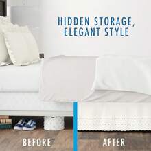 CYPNFresh Ideas FRE30014WHIT04 Eyelet Ruffled 14-Inch Drop King Bedskirt WhiteFashion - blanca - Ver 5