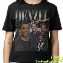 Camiseta DENZEL WASHINGTON, Homenaje retro de los años 90 a Denzel Hayes Washington Jr., Camiseta vintage de Denzel Washington - Negro - Ver 6