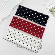 1/3/6 chiếc Băng đô chấm bi mềm mại, chống trượt dành cho nữ, phụ kiện tóc thể thao yoga co giãn, đa năng dùng hàng ngày và trong các dịp lễ, khăn trùm đầu thanh lịch cho trang phục mùa thu/đông và các ngày lễ. - Nhiều màu - Xem 16