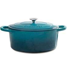 CYPNCrock Pot Olla Horno ovalado holandés Verde azulado 7-Quart 1Fashion - 227750912 - Ver 2