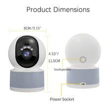 Tuya 3MP 1296P WIFI Smart PTZ Indoor Security Camera With USB Fill Light, Motion Tracking, Two-Way Audio, Full-Color Night Vision, Pet Monitoring, Real-Time Viewing Via Tuya App - White - View 4