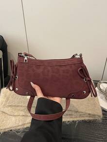 Wholesale Cross-Border Fashion Patchwork Baguette Bag, Women's 2026 Summer New Leopard Print Shoulder Bag, Casual Versatile Underarm Bag - Multicolor - View 7