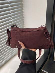 Wholesale Cross-Border Fashion Patchwork Baguette Bag, Women's 2026 Summer New Leopard Print Shoulder Bag, Casual Versatile Underarm Bag - Multicolor - View 2