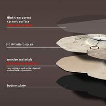 2D Modern Minimalist Silent Wall Clock, High-End Decorative Clock, Seamless Asymmetrical Shape, Suitable For Bedroom, Dining Room, Living Room, Office, Sofa Background, Mother's Day, New Year, Valentine's Day, Wedding Decor, Friend's Birthday Gift, Battery-Free - Beige - View 10