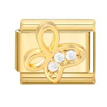 1件微镶嵌DIY意大利模块化手链，饰有星星、月亮、爱心、蝴蝶元素，适合作为派对礼物送给朋友/情侣，适用于圣诞节、新年、万圣节、情人节等节日，设计精美，不锈钢材质。 - M293831 - 查看 8