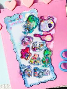 3D Stereoscopic Luminous Embossed Collage Children's Cartoon Mountain And Sea Landscape Stickers. Decorative Stickers, Gifts. Home Room Decor, Party Decor, Birthday Gifts, Various Holiday Gifts, Fashionable And Elegant. - Multicolor - View 11