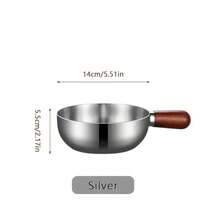 1个高导热不锈钢迷你锅，采用现代金属（金/银）风格，圆形锅身搭配符合人体工学的木质手柄。非常适合单人份餐食，例如炒菜、煎蛋或炖少量汤。 - 彩色 - 查看 12