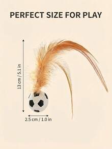 10 Peças/Conjunto Pacote de Valor de Brinquedos para Gatos de Estimação, Conjunto de Bolas de Pena Elásticas, Brinquedos Interativos de Autoentreterimento para Perseguição, Aliviam o Tédio, Estilo Esportivo Aleatório - Multicolorido - Visão 6