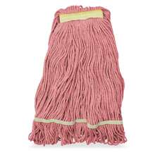 Flo-Pac Acrylic Mop Head, Loop-Ended, Narrow Band With 1" Yellow Band For Organized Cleaning, Small, - As Picture 596 - View 5