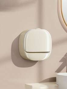 1个带盖豪华壁挂式皂碟，高端沥水皂架，防水ABS皂碟收纳盒，适用于浴室、淋浴间、旅行，简约皂碟，浴室配件，浴室收纳架，万圣节/圣诞节装饰