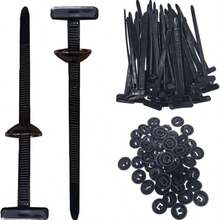 300/500/1000pcs Black Cable Ties, High Tensile PP Material Anti-Aging, Odorless, Convenient Bundling Straps, Fixed Nail Design Anti-Loosening, Suitable For Fenders/Trunk Liners, Automotive Repair Universal Clips, Home/Car Universal Clips, Easy Installation - Universal Car Cable Tie Buckle - View 8