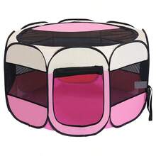 Portable Pet Playpen, Foldable Pet Exercise Fence Tent, Dog Puppy Cat Rabbit Indoor Outdoor Camping Game House - Multicolor - View 12