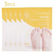 5片装保湿足膜 - 薰衣草/蜂蜜/视黄醇/椰子/乳木果油，每对40克，有助于缓解足部干燥、皲裂、脱皮，并减少关节皱纹，男女皆宜，适合手部松弛人士使用。 - 多色-5pcs - 查看 14