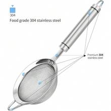 3.35 Inch 304 Stainless Steel Fine Mesh Strainer Kitchen Colander Skimmer Sieve Sifter For Food Rice Noodles Oil Filtering Fruits Vegetables Tea - 1 - View 3