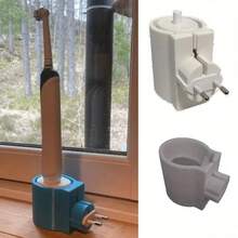 Base de carga para cepillo de dientes eléctrico con soporte de montaje en pared y organizador de cables - Organiza tus cargadores | Almacenamiento de baño, organización de encimera, accesorios de cargador, suministros de baño, decoración, almacenamiento de inodoro. Entrega aleatoria con o sin clips. - Multicolor - Ver 8