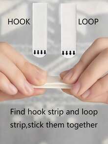 12pcs Reusable Sticky Hook And Loop Strips Set, Suitable For Women - Damage-Free Strong Adhesive Strips, Multi-Purpose Wall Stickers, Applicable For Home Organization, Removable No Residue Decorative Fixing Tapes, Ideal For Cosmetics Storage/Kitchen Storage/Valentine's Day Decor, Suitable For Homeowners, Renters, Organization Enthusiasts, Busy Moms And Beauty Lovers, Valentine's Day Decor, Frame Fixation. - White - View 7