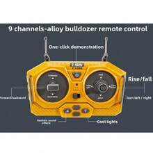 1:20 Escala Excavadora de Control Remoto de Aleación - Bulldozer RC de 11 Canales 2.4GHz con Luces Realistas, Sonidos, Cubo Móvil y Piezas de Metal - Juguete de Vehículo de Ingeniería Eléctrica, Adecuado para Niños de 6+ Años - Gran Regalo de Cumpleaños - Multicolor - Ver 5