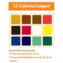 CYPNLMKB Pintura Textil 12 Colores/Juego Apto para Niños y Adultos Para Artes En Ropa Zapatos Y Lienzos 12 Colores/JuegoFashion - 18 Colores/Juego - Ver 3