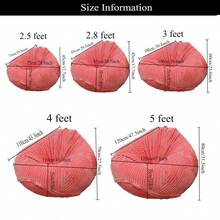 de puf suave para silla sin relleno, funda de sof de almacenamiento, funda de puf organizadora de juguetes de felpa para nios blanco, 5 pies 47 x 47 x 31.5 pulgadas - 5 pies 473473315 Blanco - Ver 2