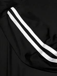 Neuer Damen 2 Stücke Sportanzug, Rundhals Sportbekleidung, modisches & vielseitiges Outdoor-Set - Schwarz - Übersicht 6