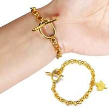 3pcs Asymmetrical Ring Oval OT Clasp, Glossy Round Circle Loose Connection Clasp, Minimalist Hollow Wavy Flower Pierced Ending Clasp, 3D Wave Asymmetric Buckle, Suitable For Jewelry DIY Bracelets, Necklaces, Anklets, Earrings, Hair Accessories, Pendants, Phone Straps, Keychains, Clothing Accessories, Craft Decoration - Multicolor - View 4