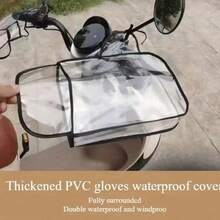 2pcs Transparent Waterproof Bicycle Handlebar Covers, Windproof And Warm For Winter (Gloves Not Included) - Clear - View 1
