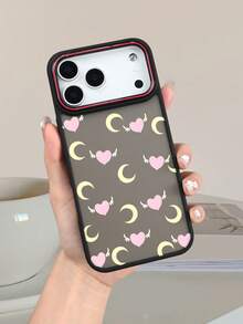 Celestial Angel Heart Wings And Moon Pattern Phone Case, Soft Pink Aesthetic, Dreamy Magical Cute Stars, Suitable For Women's Daily Use Phone Case, Compatible With Iphone 17promax/17pro/17/17Air/16promax/16pro/16plus/16e/16/15promax/15pro/15plus/15/14promax/14pro/14plus/14/13promax/13pro/13/12promax/12pro/12/11promax/11pro/11 - Dark Blue(深藍色) - 查看 4